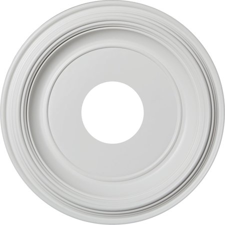 EKENA MILLWORK Traditional PVC Ceiling Medallion (Fits Canopies up to 7 1/2"), 13"OD x 3 1/2"ID x 1 1/4"P CMP13TR